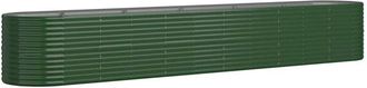 vidaXL Garden Raised Bed Galvanised Steel 440x80x68 cm Green Vidaxl