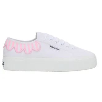 Superga Volwassen 3740 Leggera Umbrella Platform Trainers (Roze Neusgay/Wit)