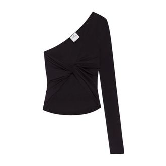 Courr&egrave;ges Dames, Blouses & Shirts, Zwart, Maat: S