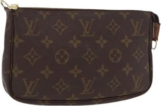 Louis Vuitton Pre-owned Clutches, female, Brown, Size: ONE SIZE Pre-owned Canvas Clutch