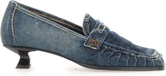 Diesel D-Amber Moc 30 - Dames - Pumps - Blauw - 37 EU - Denim - Schoenen
