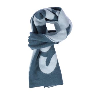HUGO BOSS Mens Accessories Feodoro Scarf in Turquoise Wool - One Size