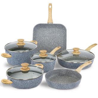 Bisetti Battery 10 pcs. Pierre Gourmet natural wood design handles