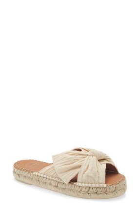 Toni Pons Elina Espadrille Slide Sandal in Cream at Nordstrom, Size 5.5-6Us