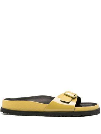 Birkenstock Madrid Shiny Patent Leather Slides Shoes
