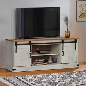 vidaXL Vidaxl - Mobile Porta tv halden 2 Ante Scorrevoli Bianco 150x40x60 cm