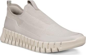 Ecco GRUUV Slip-On Sneaker in Gravel/Limestone/Gravel at Nordstrom, Size 10-10.5Us