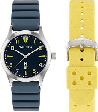 Nautica Mens Hannay Bay Wheat Fiber Quartz Analog Watch