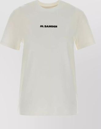 Jil Sander logo print short sleeve cotton t-shirt