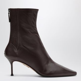 Aquazzura Stivaletti bordeaux scuro in pelle