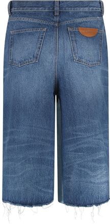 Chlo&eacute; Womens Denim Bermuda Shorts Cotton