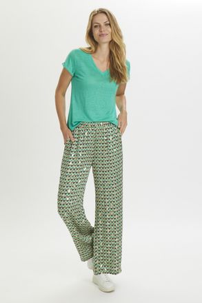 Culture Casual broek Relaxed fit Sesame green