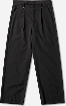 Maison Margiela Men s Stapled Wool Trousers Black