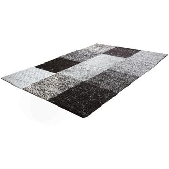 Paco Home Tappeto Realizzato a Mano Pregiato 100% Cotone Quadri Intrecciato In Marrone Beige 200x300 cm - Paco Home