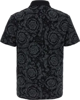 Versace Baroque Polo Shirt - Black