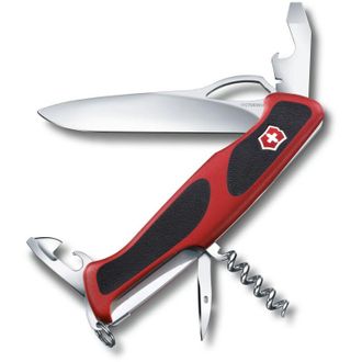 Victorinox by Swiss Army Navaja Suiza De Bolsillo Victorinox Ranger Grip 61, 11 Funciones, Para Pelar Cables Y Abrir Botellas, Color Rojo Y Negro