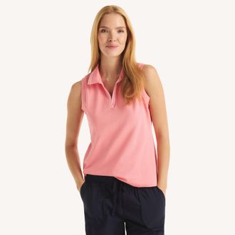 Nautica Womens Sleeveless Deck Polo