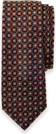 Paul Fredrick Geometric Woven Silk Tie