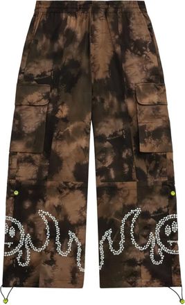 Barrow tie-dye embellished trousers - Brown