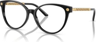Versace Zwart Goud Logo Brillen Monturen - unisex - Brillen - Geel - 54 MM - Accessoires