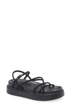 Tony Bianco Jett Strappy Platform Sandal in Black Scuba at Nordstrom, Size 41