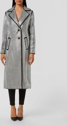 Philipp Plein Coat Long Women in Black at Nordstrom, Size X-Small