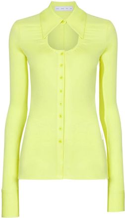 Proenza Schouler cut-out detail shirt - women - Viscose - 2 - Green
