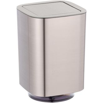 WENKO Cubo De Basura Tapa Flexi Auron Plateado 5.5 Lts