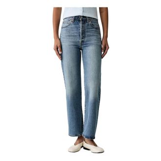 Levi's Dames, Jeans, Blauw, Maat: W28 L31 Katoen