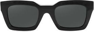 AQS Harper 55mm Polarized Square Sunglasses in Black at Nordstrom Rack