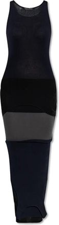 Balenciaga Geribbelde bodycon jurk - Dames - Maxi kleedjes - Zwart - M - Katoen - Kleedjes
