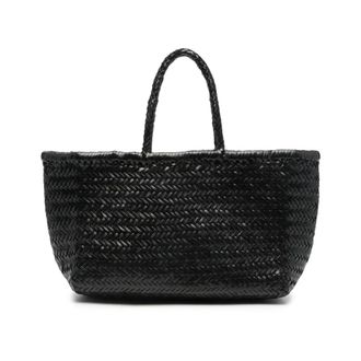 Dragon Diffusion Tote Bags, female, Black, Size: ONE SIZE Braided Leather Tote Bag