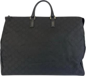 Gucci Pre-owned Nylon Boston Bag - unisex - Vintage Weekendtas - Zwart - ONE Size - Nylon - Vintage