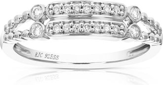 Vir Jewels 1/5 cttw Lab Grown Diamond Ring in Sterling Silver For Women