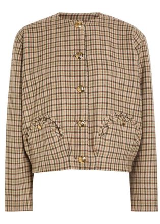 Blaz&eacute; Milano Altai Checked Wool and Cashmere-blend Jacket - Brown - 00 (UK4 / Xxs)