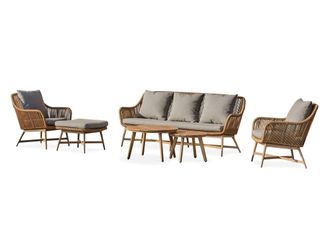 DCB Garden Palmas - Conjunto De Muebles De Jard&iacute;n Bajo De 5 Plazas En Aluminio Dcb Garden