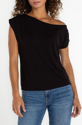 Liverpool L.A. One-Shoulder Top in Black at Nordstrom, Size X-Large