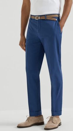 Brunello Cucinelli Comfort gabardine trousers in Denim at Nordstrom, Size 48 It