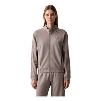 Emporio Armani Felpa con zip - - Sweatshirts & Hoodies - Donna - Marrone - S