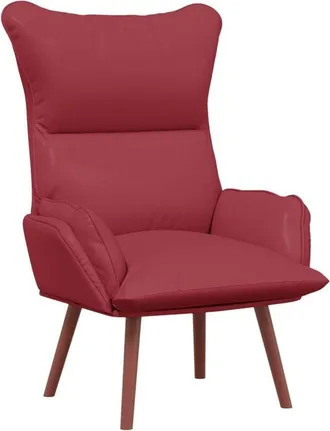 vidaXL Relaxing Chair Wine red 69 x 74 x 93 cm Faux leather Vidaxl