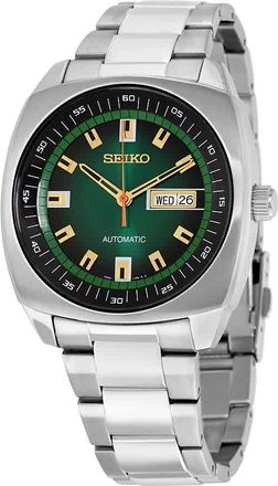 Seiko Recraft Automatic Green Dial Stainless Steel Mens Watch SNKM97