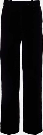 Alexander McQueen Low-rise velvet wide-leg pants