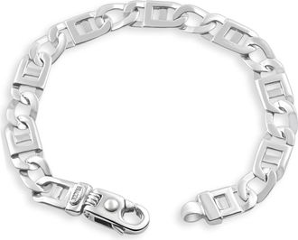 Pompeii3 Mens Designer Mariner & Curb 14k Gold (29gram) or Platinum (54gram) 10mm Link Bracelet 8.5