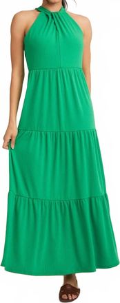 Gilli Serenity Halter Dress In Green