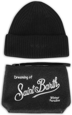 MC2 Saint Barth Christmas Box muts en clutch set - Zwart