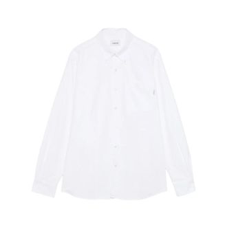 Amish Shirt America - Heren - Zakelijke Overhemden - Wit - M - Katoen - Overhemden