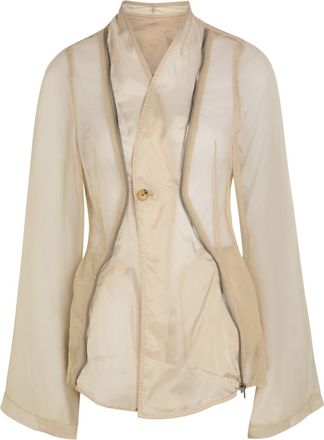 Rick Owens Stag Panelled Tulle Jacket - Sand - 42 (UK10 / S)
