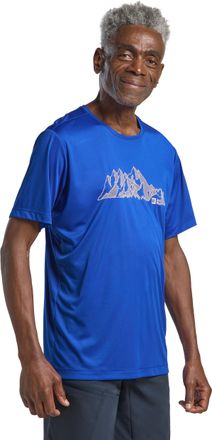 Jack Wolfskin T-Shirt JACK WOLFSKIN PEAK GRAPHIC T M, Herren, Gr. M (50), blau (mtn, vibrantblau), Obermaterial: 100% POLYESTER, Shirts T-Shirt