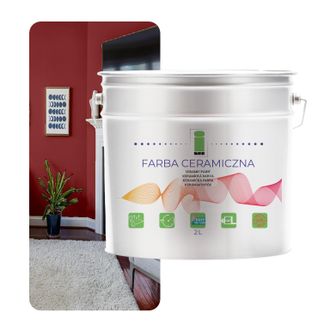 OEM Pintura Cer&aacute;mica Lavable Para Paredes, Color Marr&oacute;n Ladrillo, 2 Litros, Resistente A Las Manchas