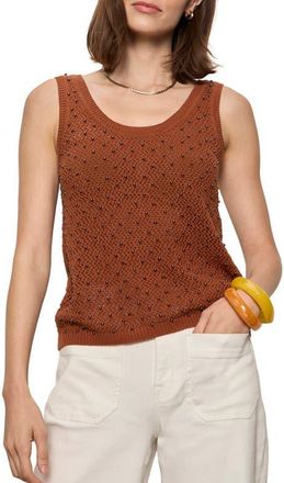 Sanctuary Dune Studded Cotton Tank in Ancient Clay at Nordstrom, Size X-Small